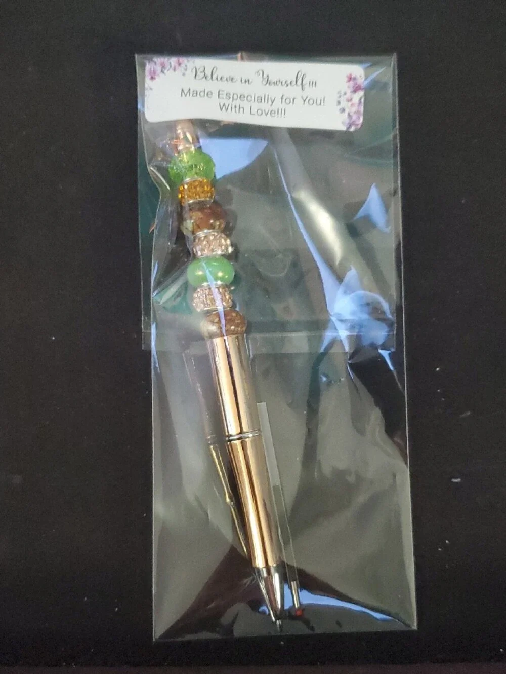 Beaded Decorative Ballpoint Pen - Pink $12.00   REASONABLE OFFER ACCEPTED